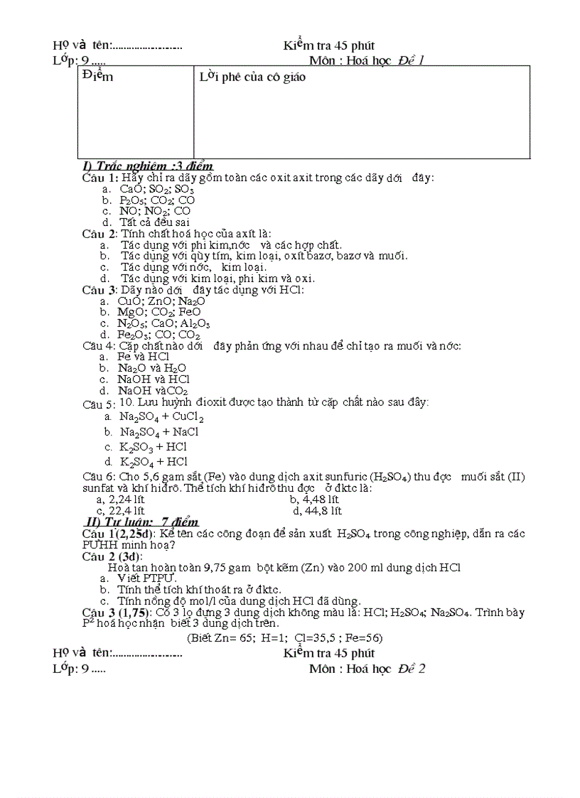 Kt 45 phut hoa 9 lan 1