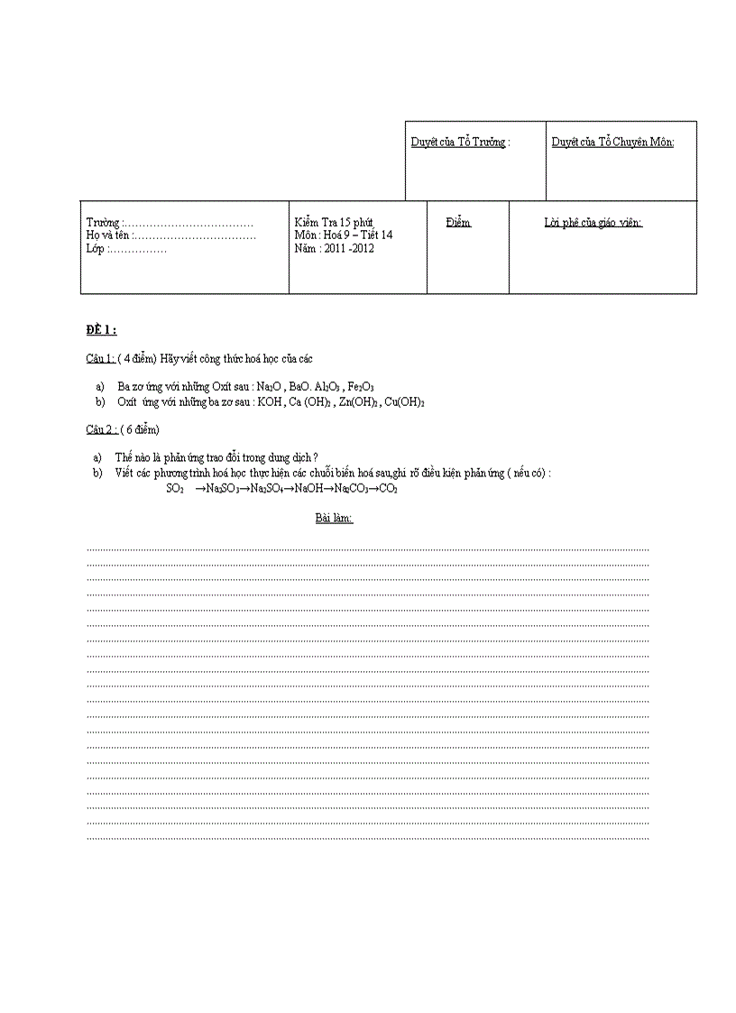 Tham khảo 2 đề kt 15 hóa 9 tiết 14 2011 2912