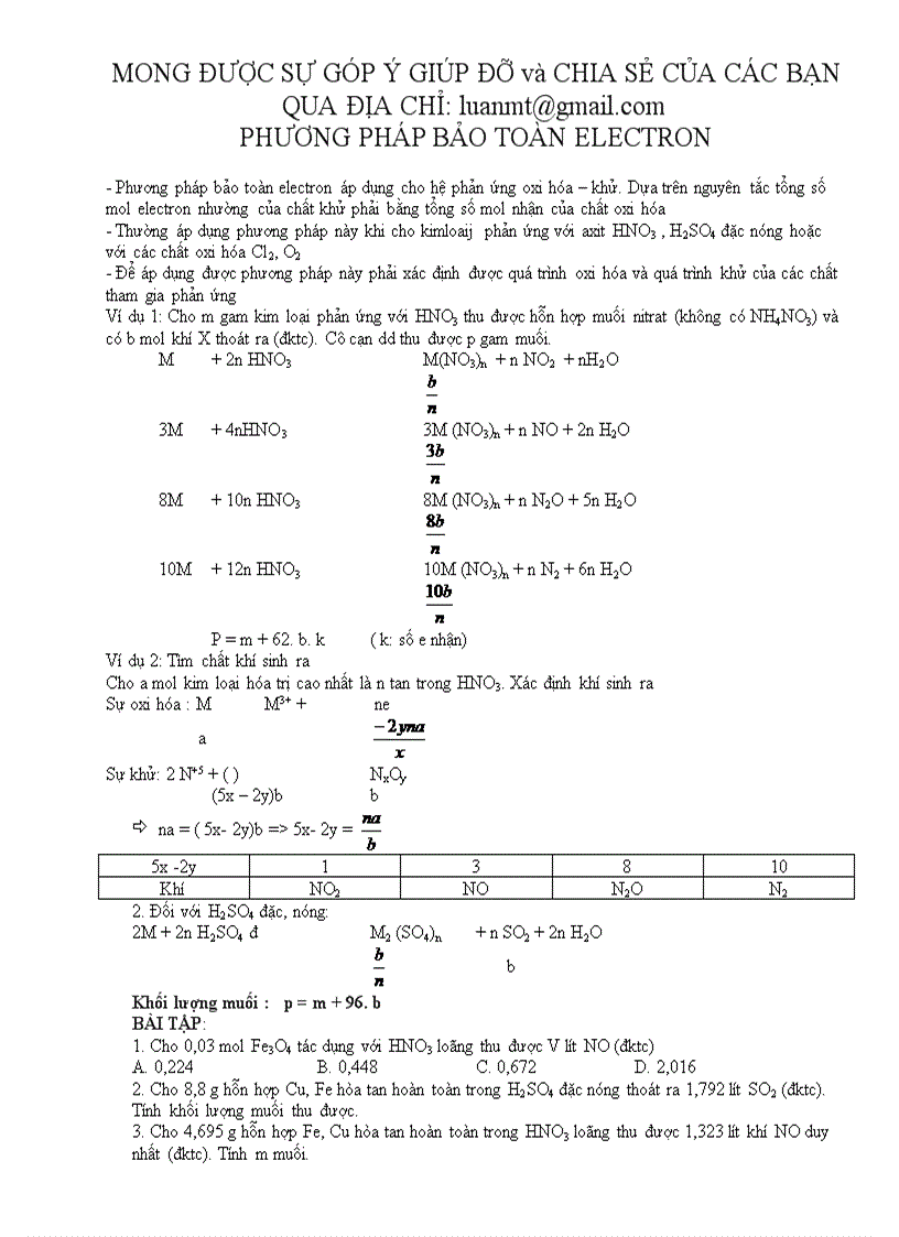 Pp bao toan electron