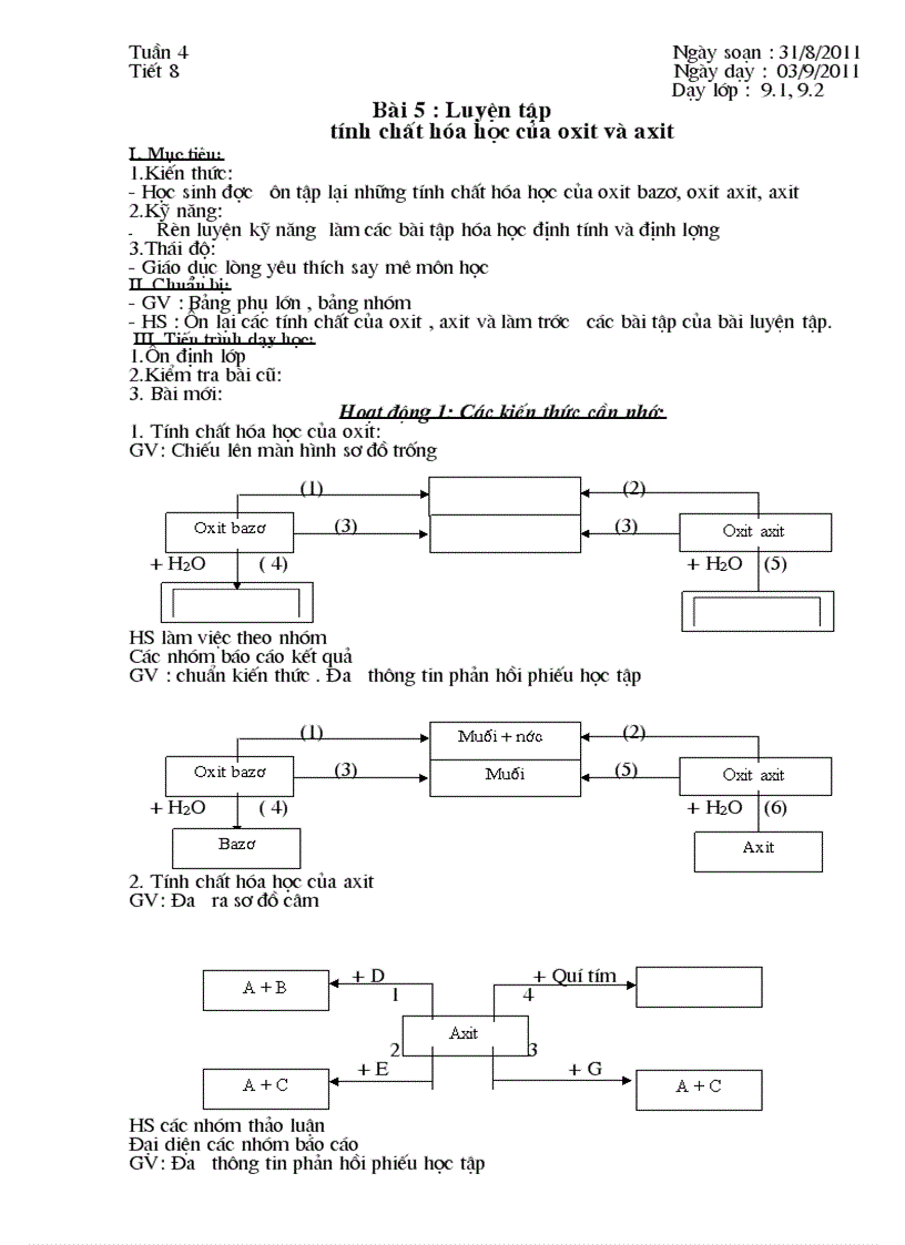 Tiết 8 Hoá 9 2011 2012