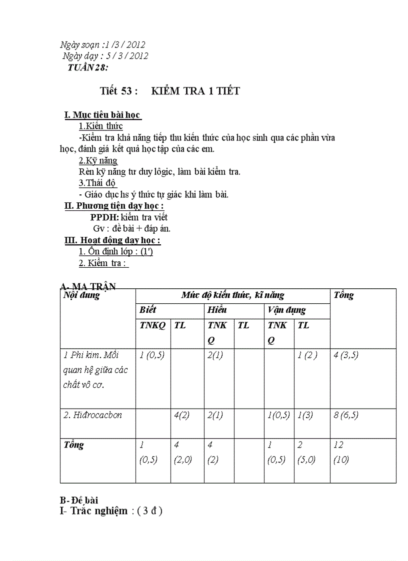 Tiet 53 kiem tra