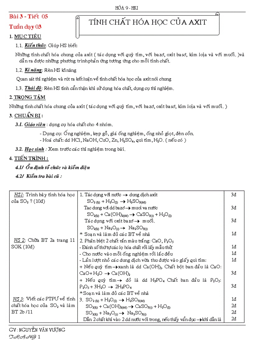 Tiết 05 hóa 9 nh 2011 2012
