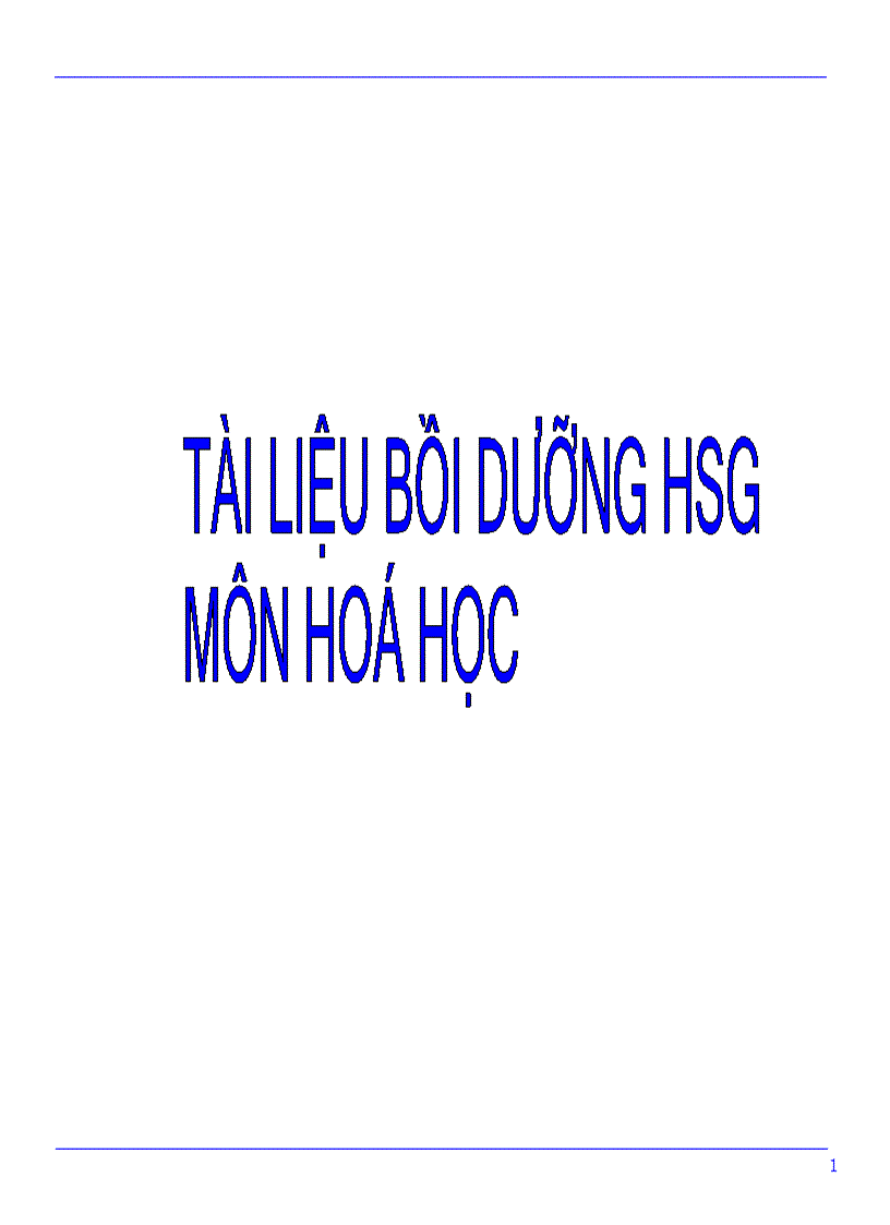 Tài liệu BD HSG Hóa 9