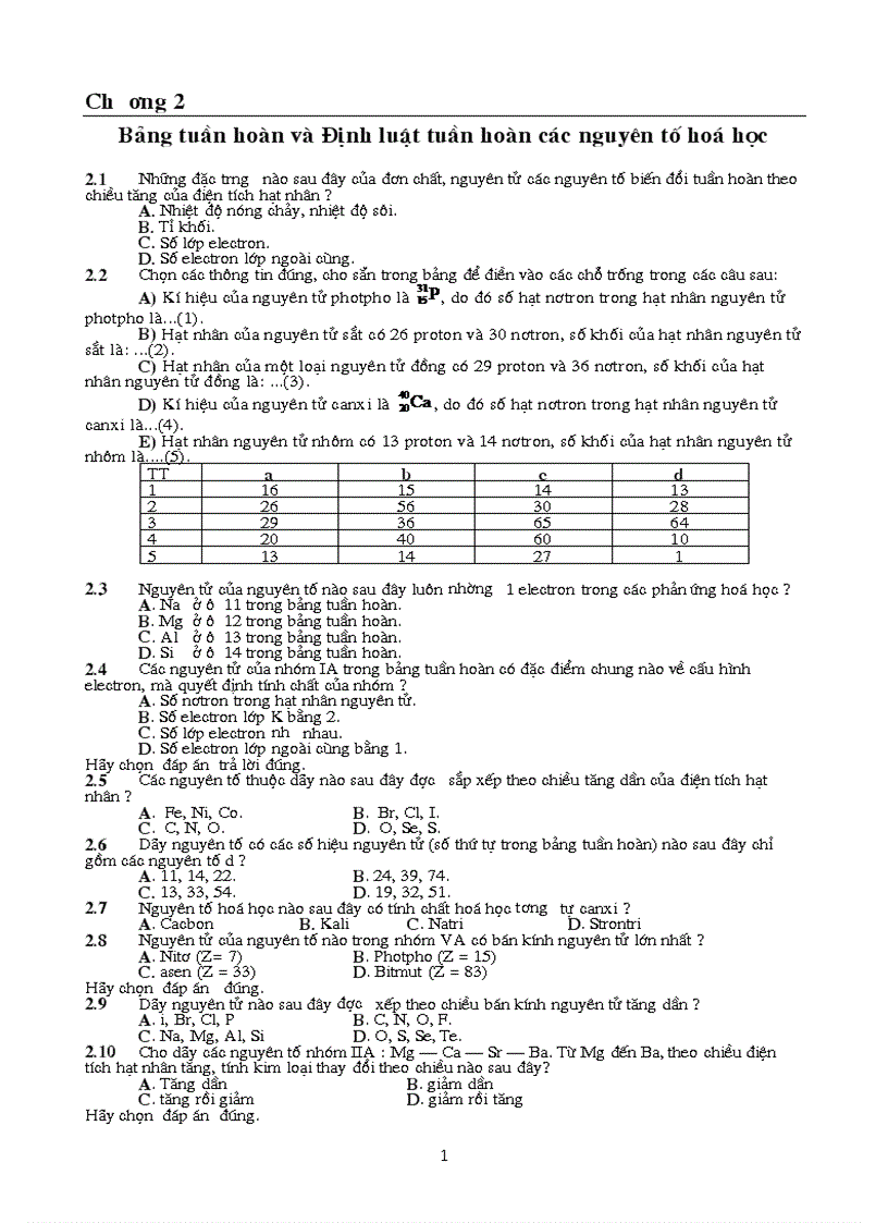 Trắc nghiệm HH 10 Chương 2