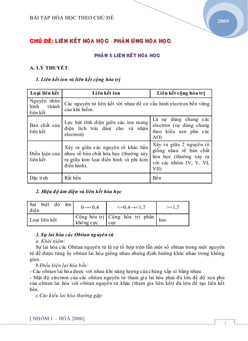 Liên kết hoa học 1