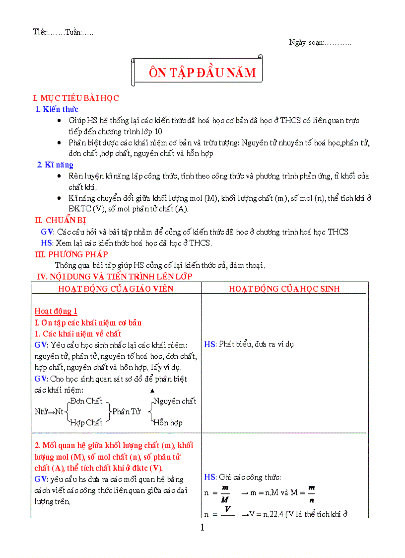 Giáo án 10 cơ bản hợp lí