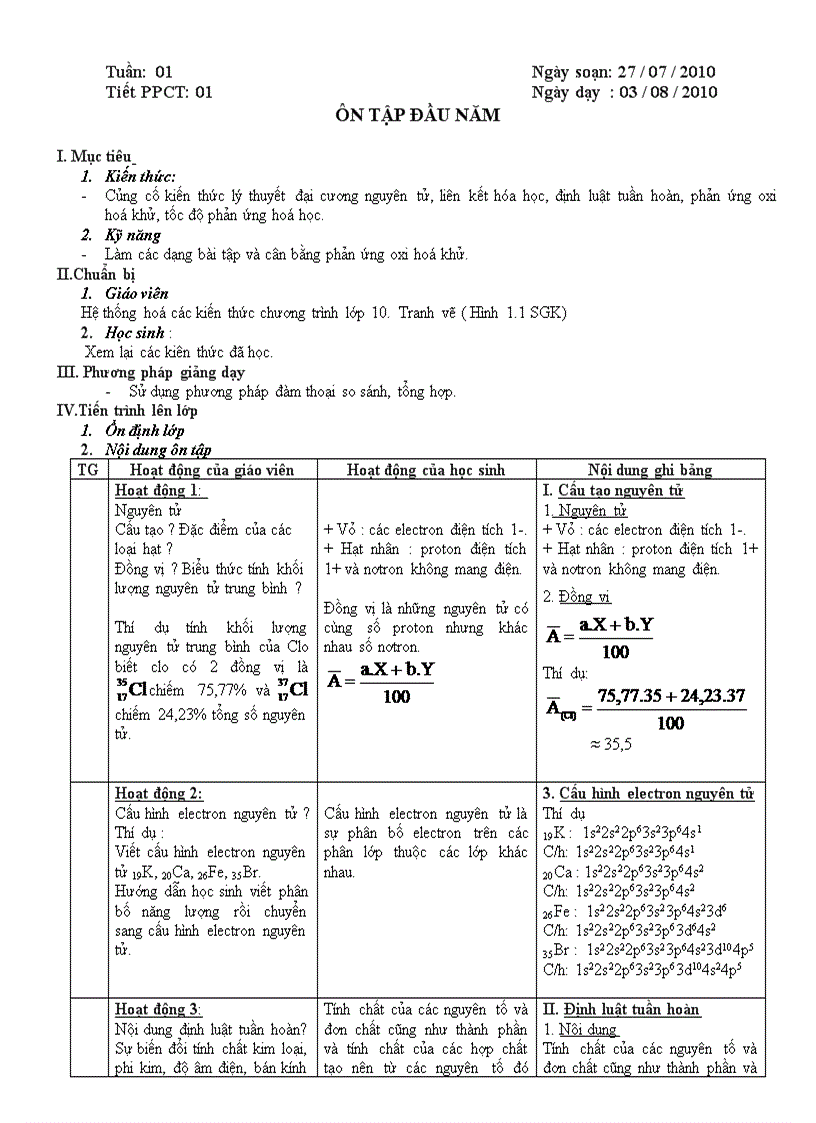 GA HK1 Hóa 11 chuẩn