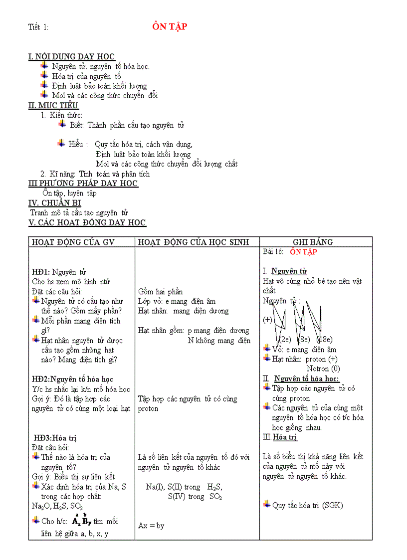 Giáo án lớp 10 nâng cao