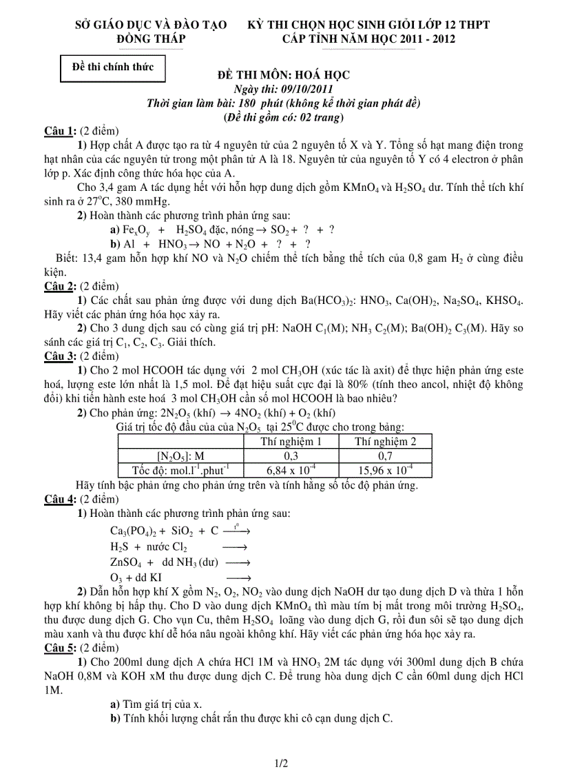 DE THI HSG 2011 DONG THAP hôm qua gửi nhầm đáp án