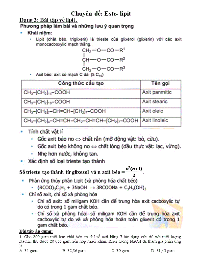 Chuyên đề este 3