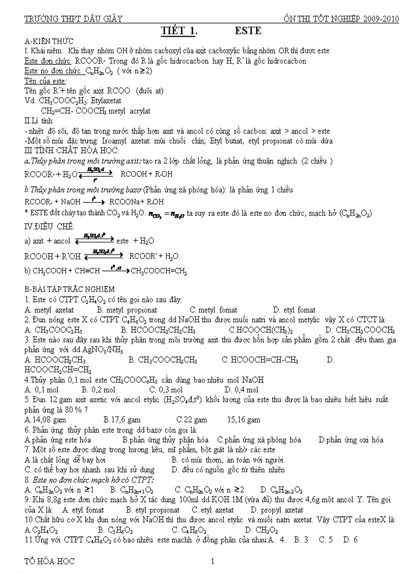 Bai tap on thi TN P1