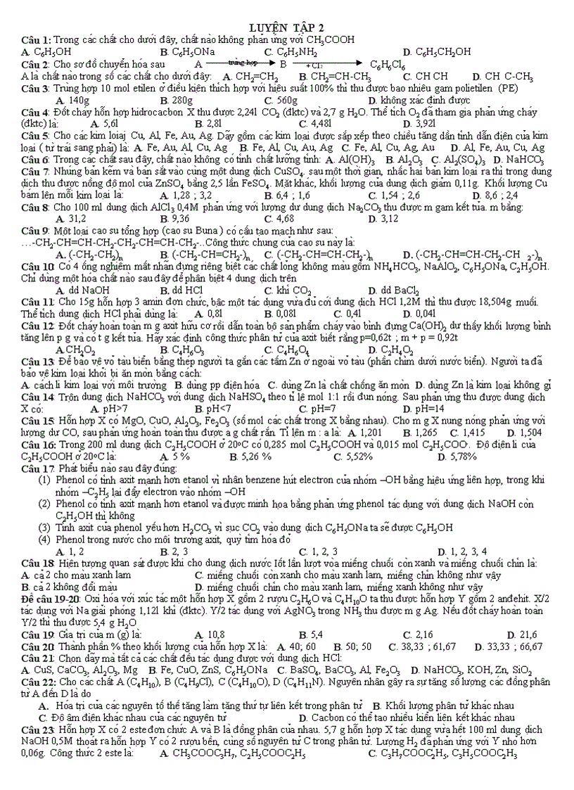 Đề luyện tập 2