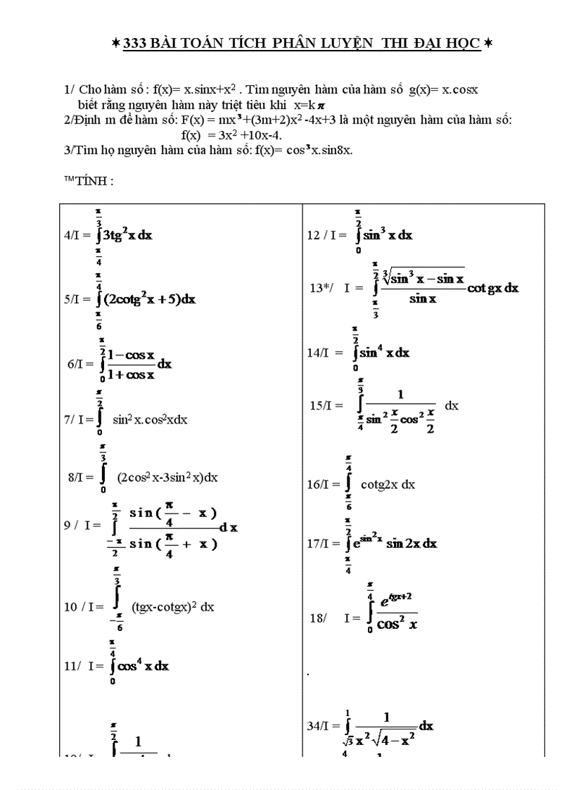 333 bai tap tich phan