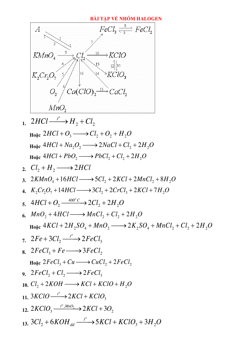 Chuỗi phản ứng Halogen