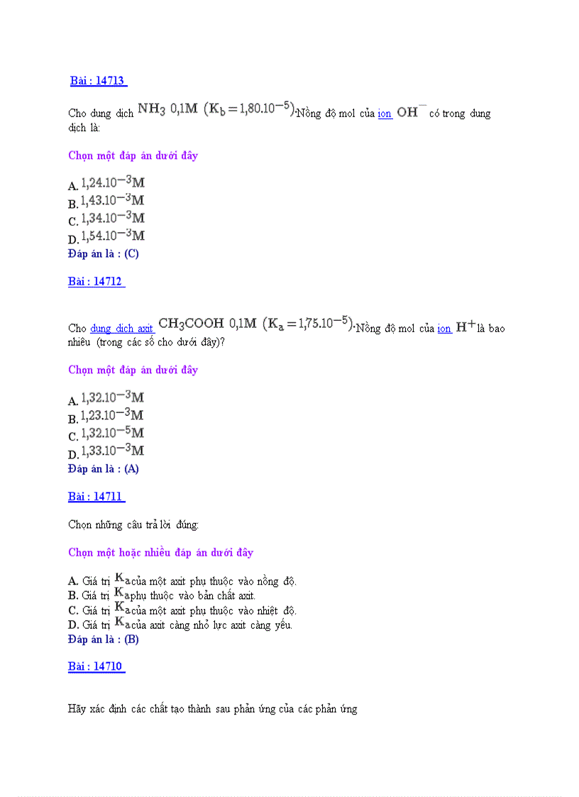 16000 câu hỏi ôn TNKQ 030