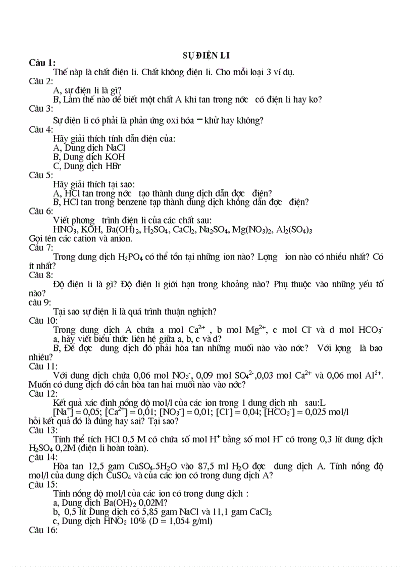 Hệ thống bài tập cơ bản và nâng cao chương 1 2