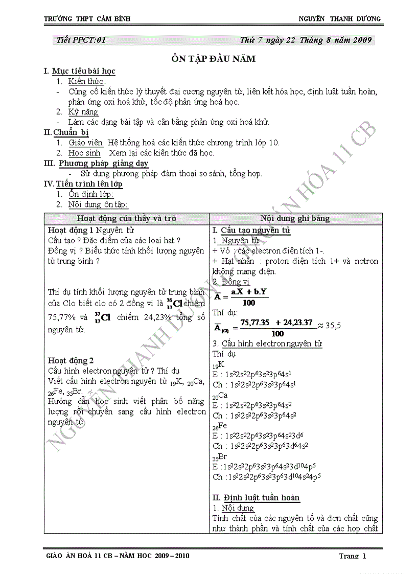 Hoa 11 CB 2009 2010 hai cot unicode