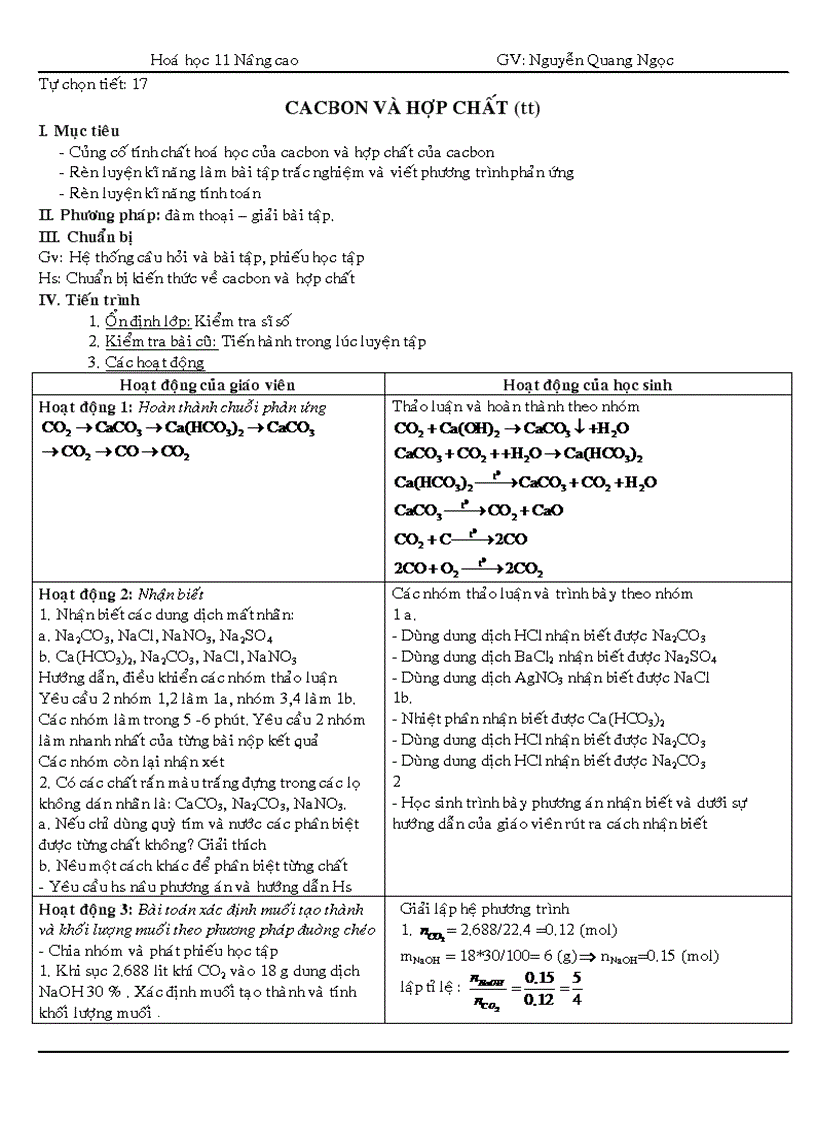 GA Tự chọn 11NC Phần 17