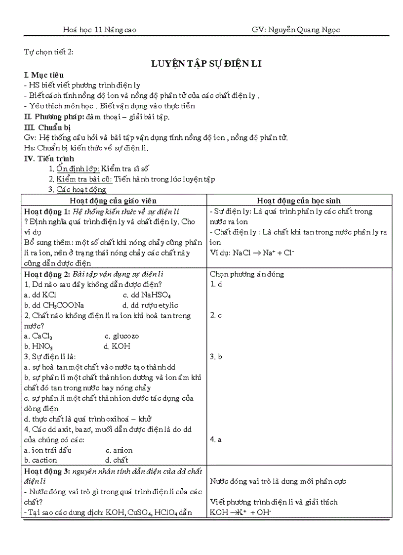 GA Tự chọn 11NC Phần 2