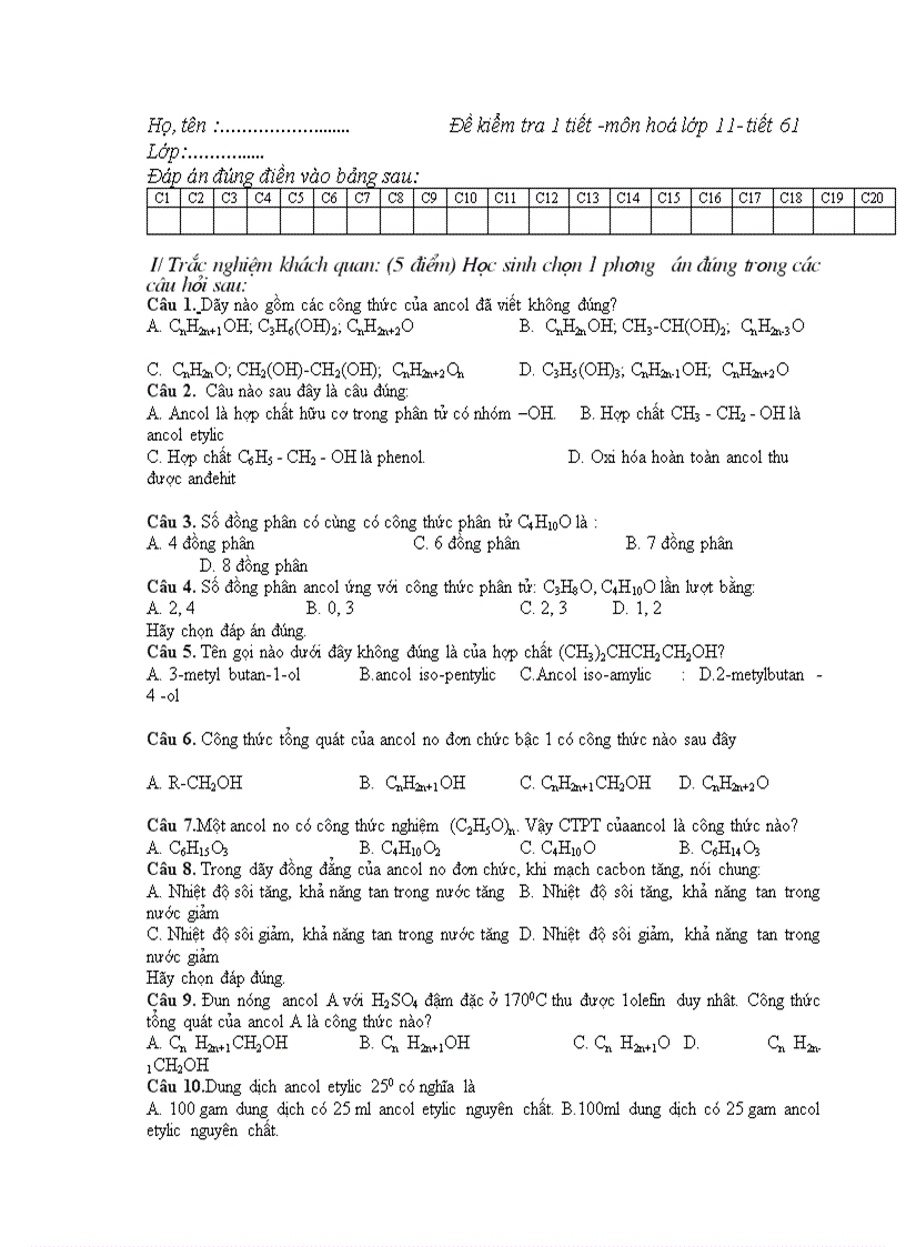 Kiểm tra 45 phut