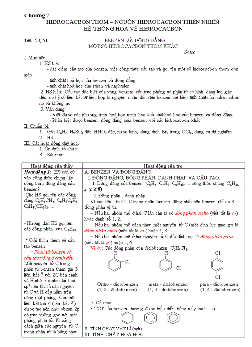 Giáo án Hỉđo cacbonthơm