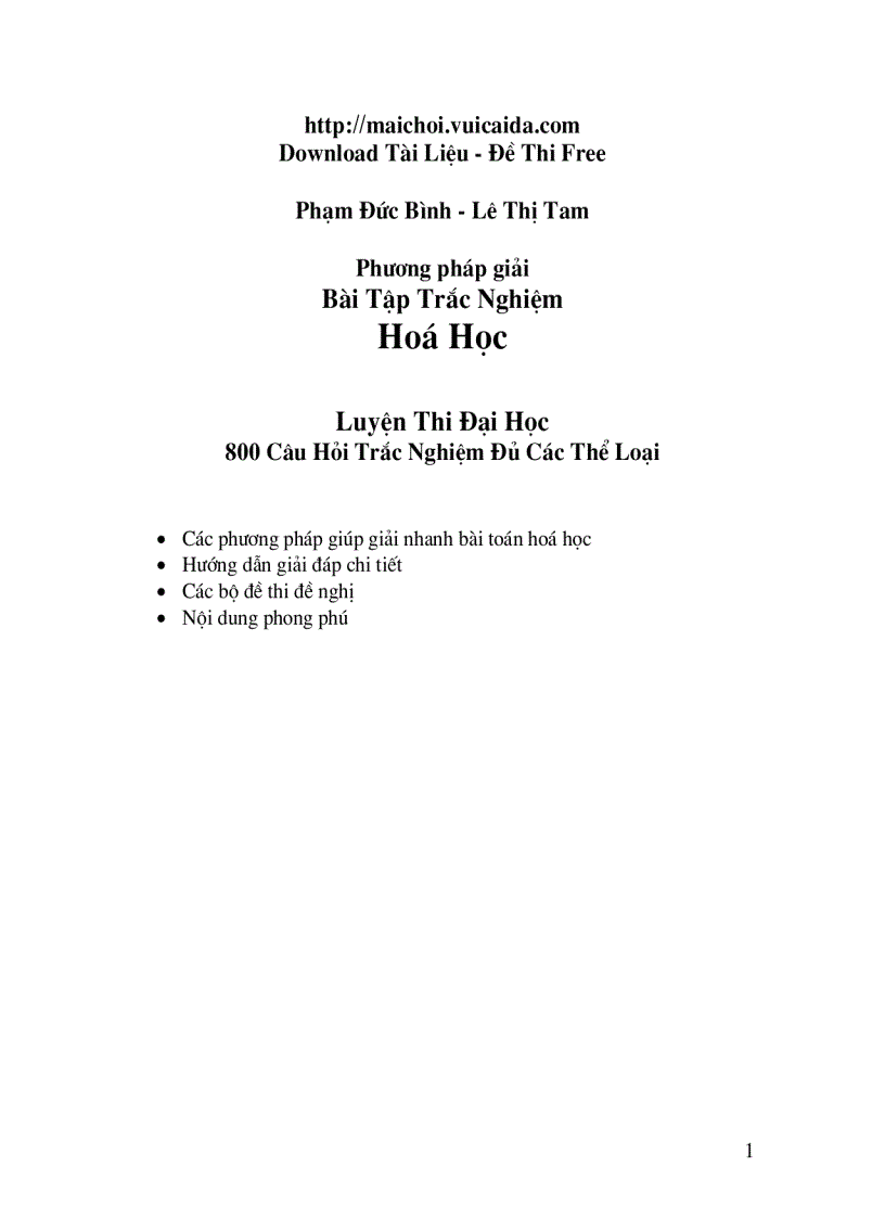 Pdf bài tập trắc nghiệm hóa 12