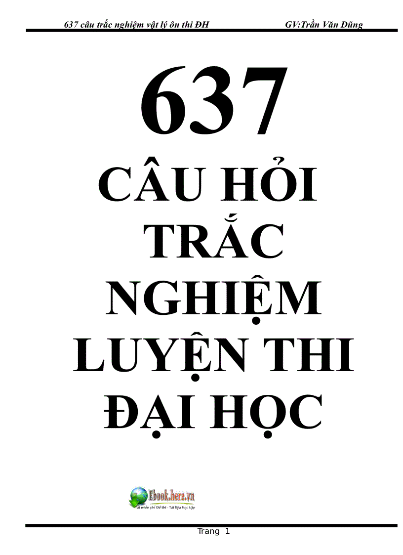 Tài Liệu Ôn Thi ĐH Hay Nhất Hiện Nay