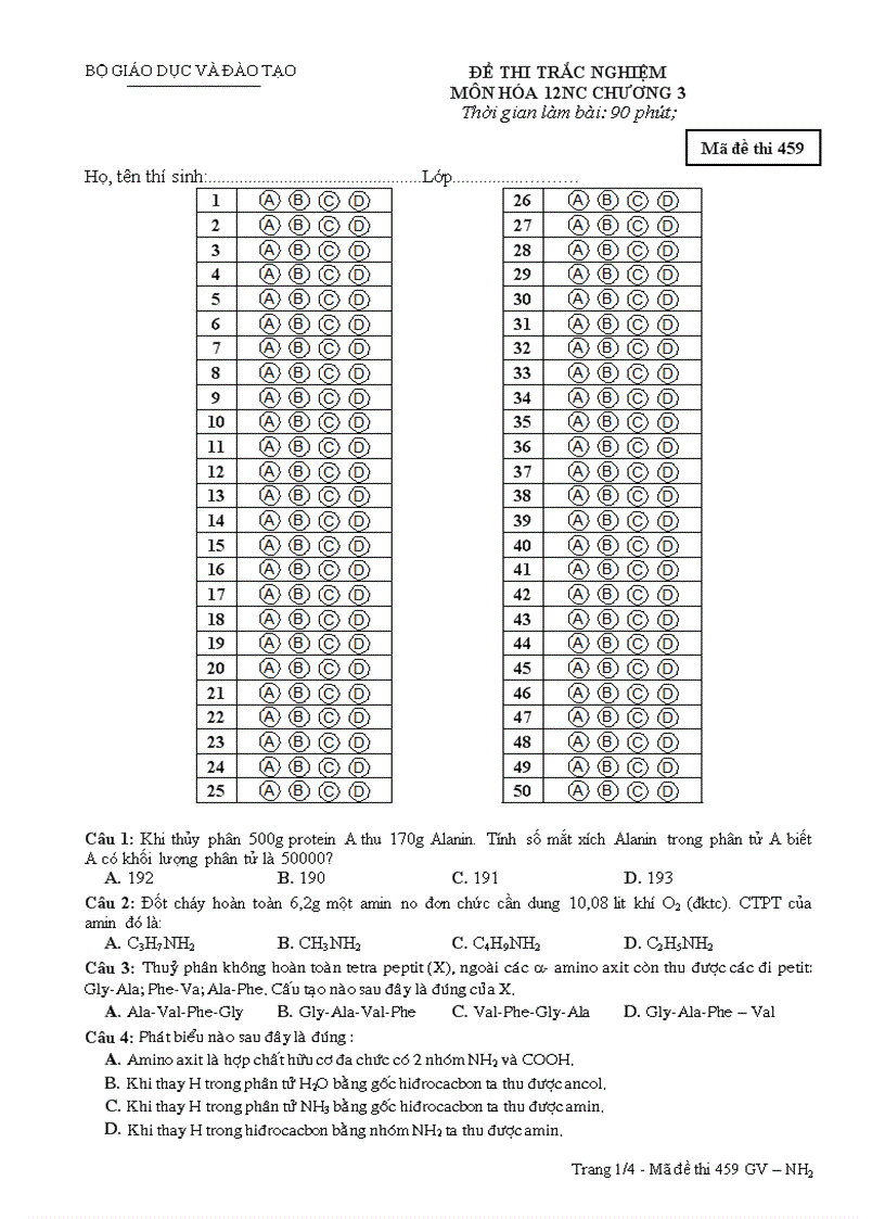 KT chương 3 hóa 12NC