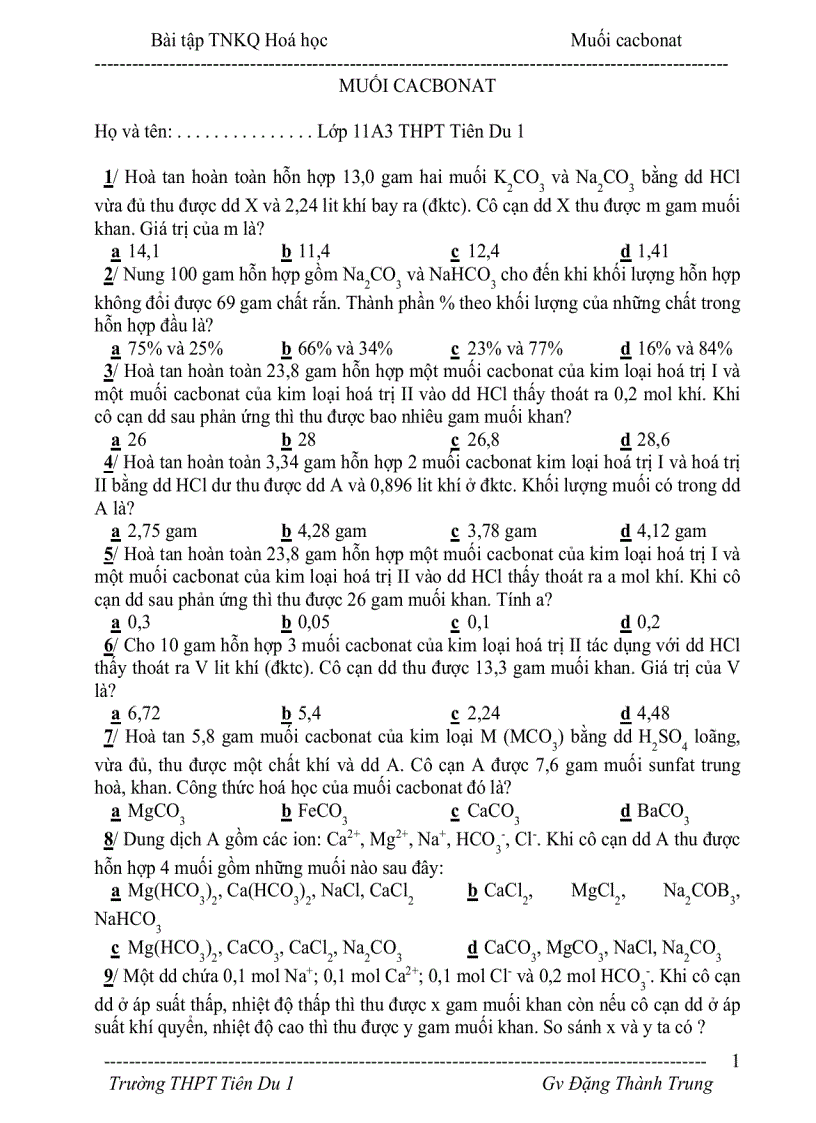 Muoi cacbonat td1 bn