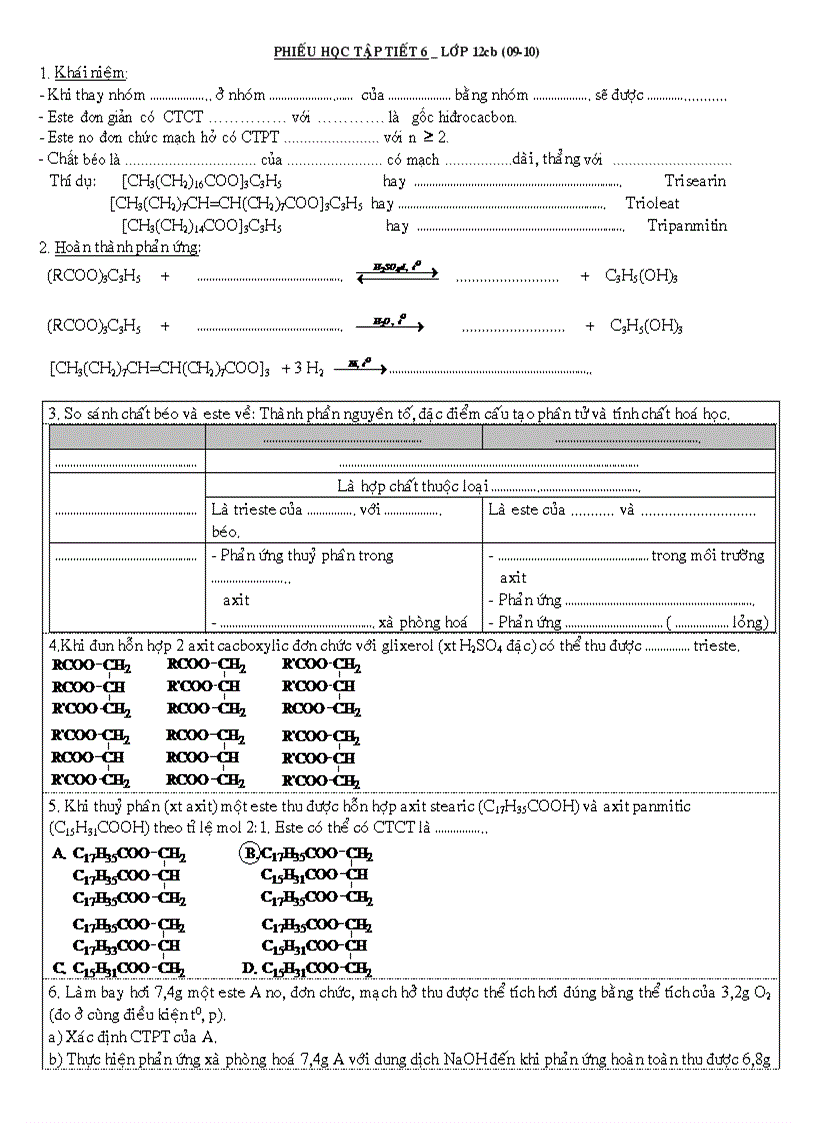Phieu hoc tap tiet 6 12CB