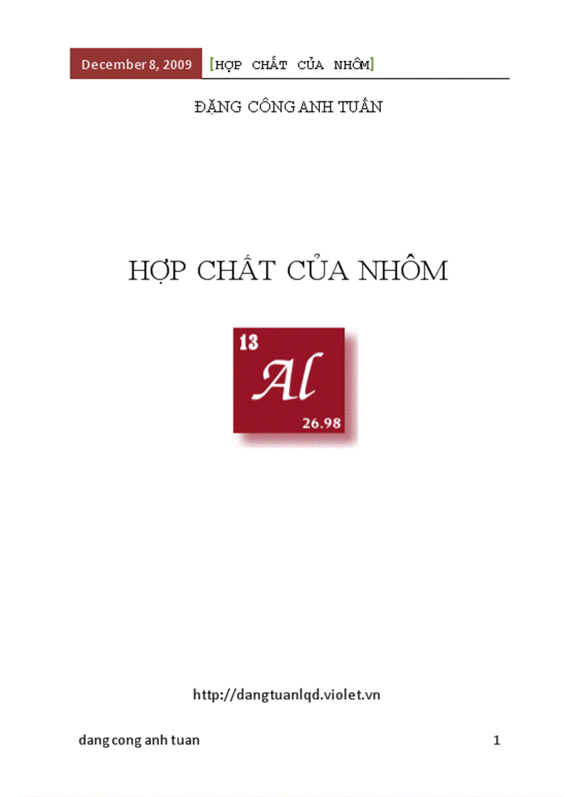 Hợp chất của nhôm