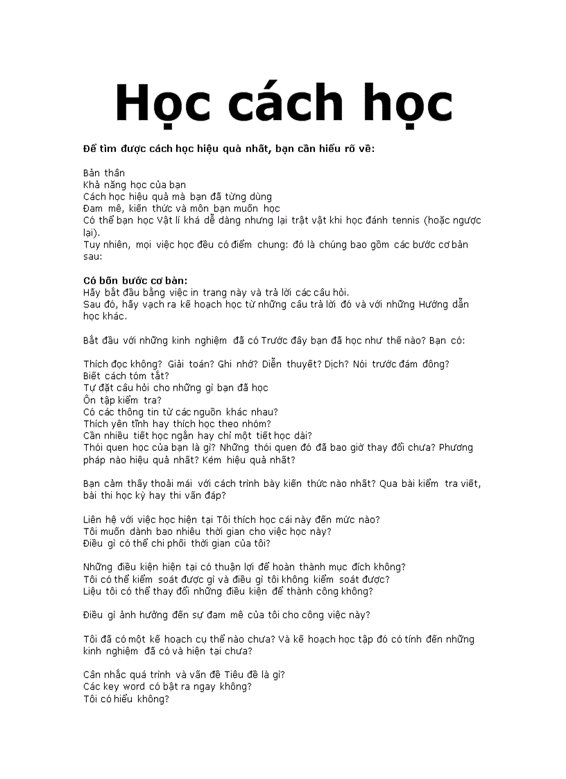 Học cách học