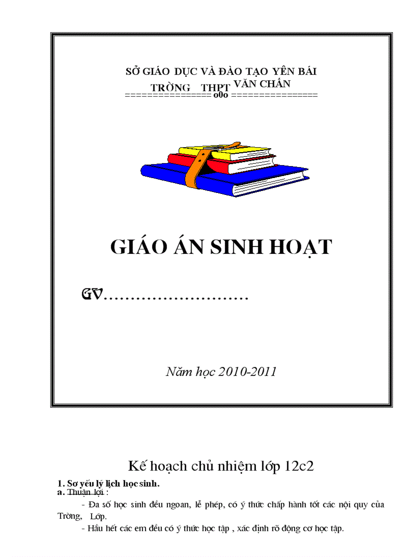 GV chủ nhiệm cần dùng