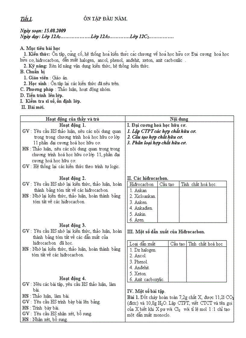 Giáo án 12cb chương 1 1