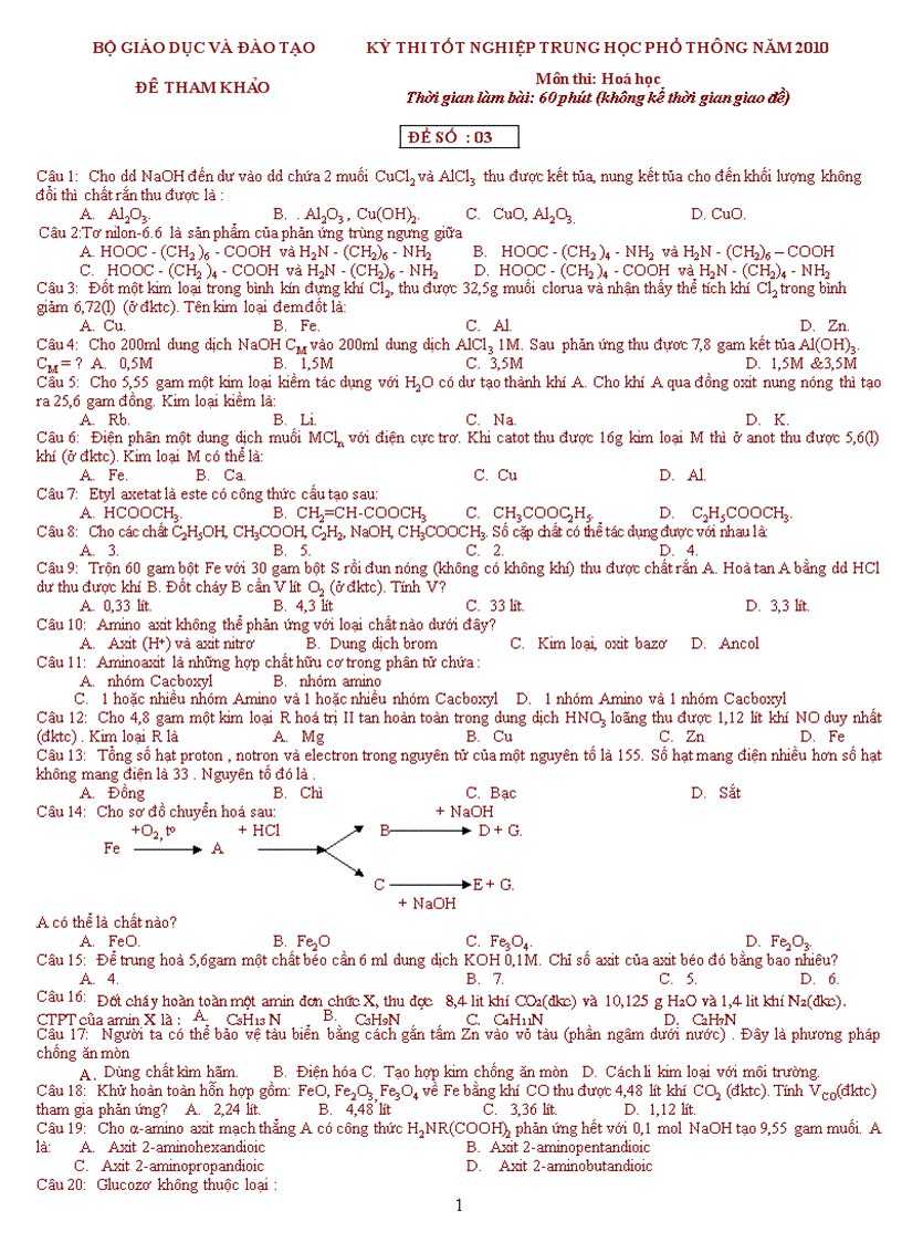 Luyện thi Tốt nghiệp Hóa 2010 3
