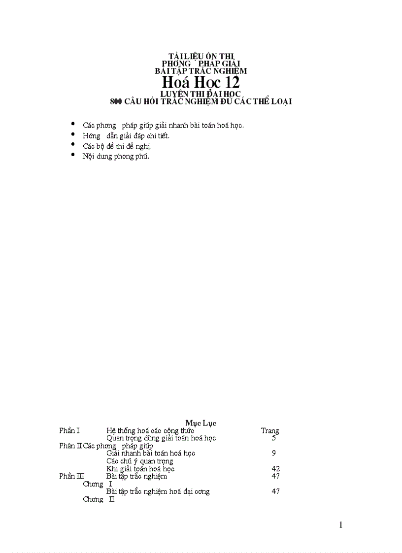 Giáo án ôn luyện thi môn hoá 12