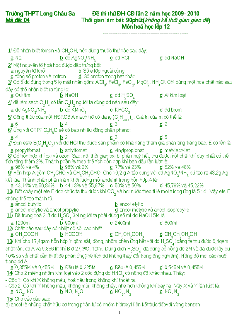 Đề hd hóa 2010 số 12