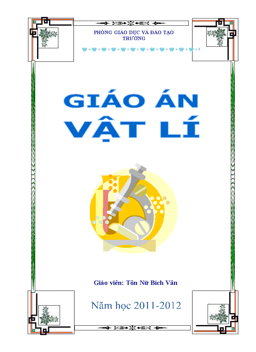 16 mẫu bìa giáo án tham khảo