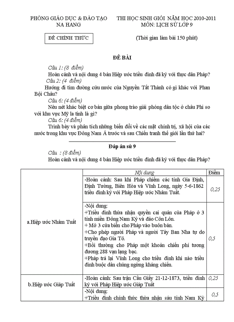 HSG su 9 dap an su