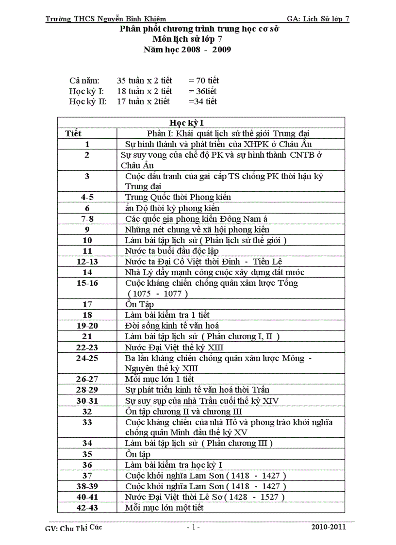 Lịch sử 7 cn 1