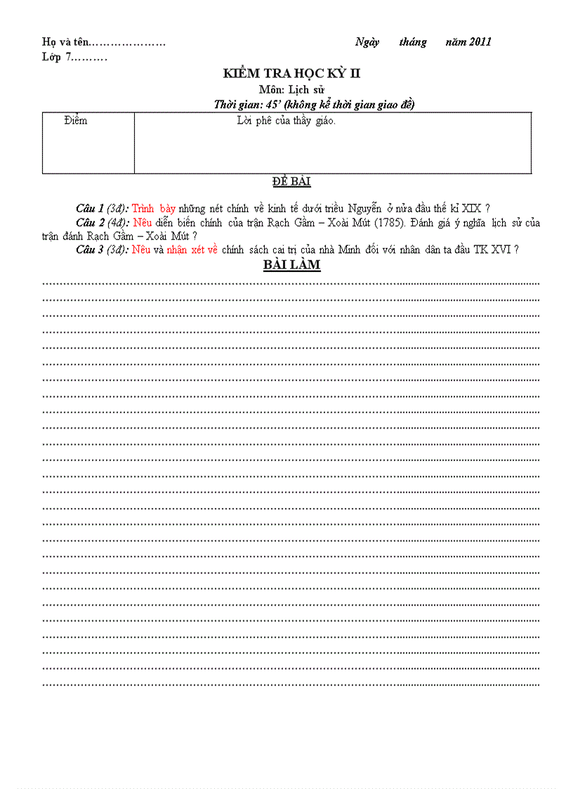 Đề hk ii sư 7