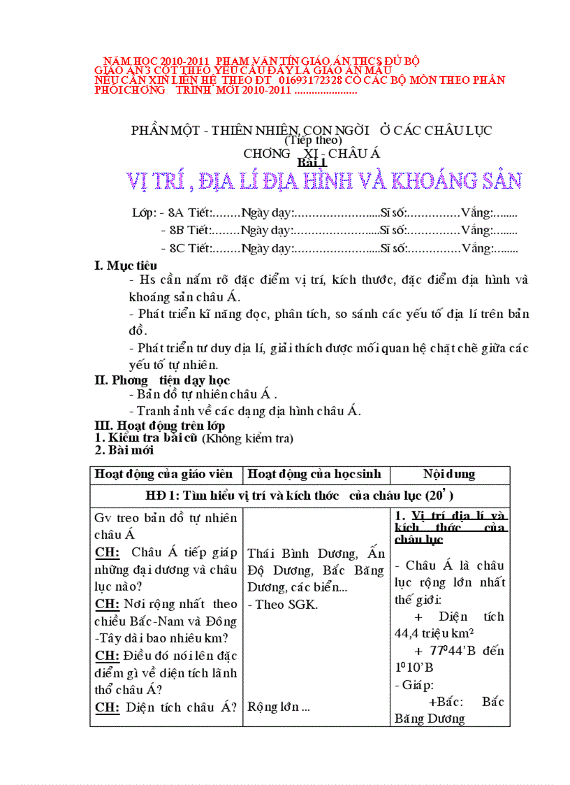 Địa 8 2011 2012 3 cột