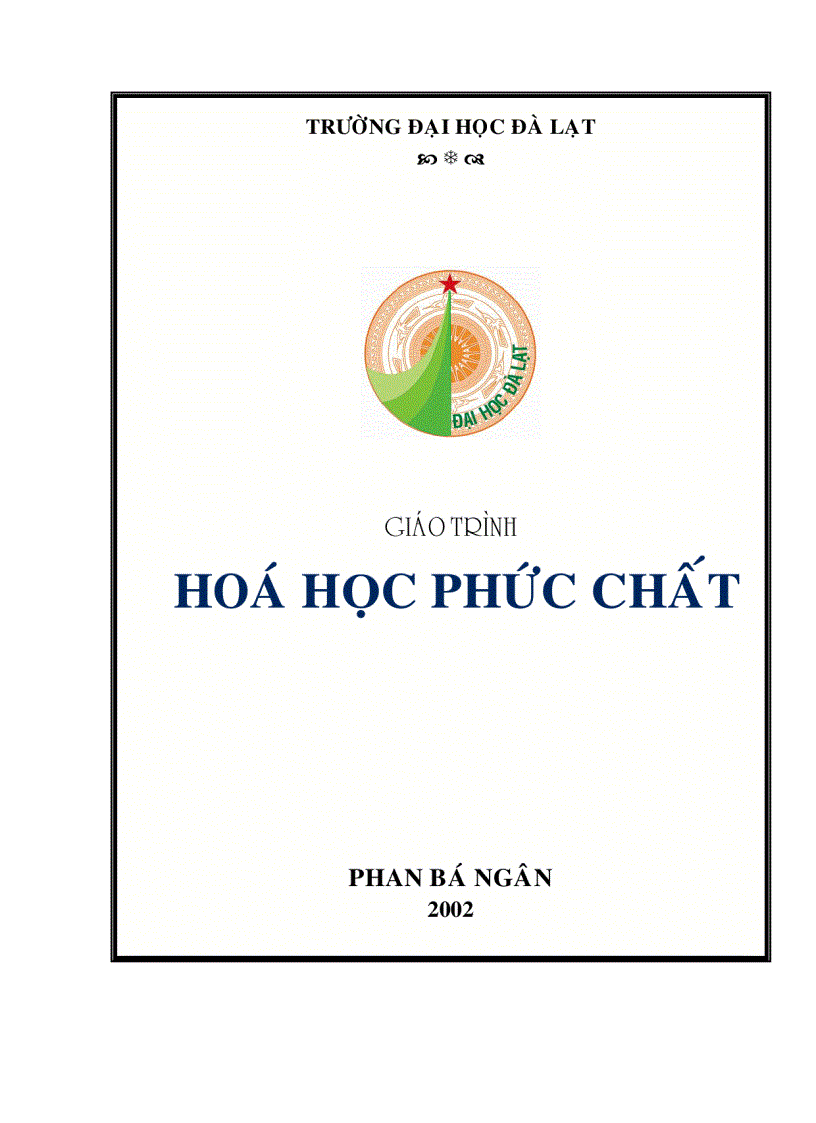 Giáo trình phức chất BDHSG hóa