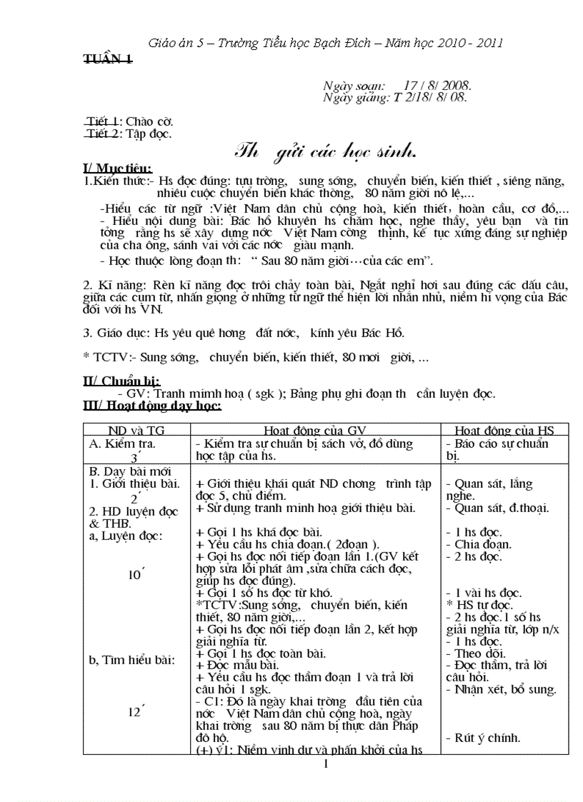 Giáo án 5 Tuần 1 6