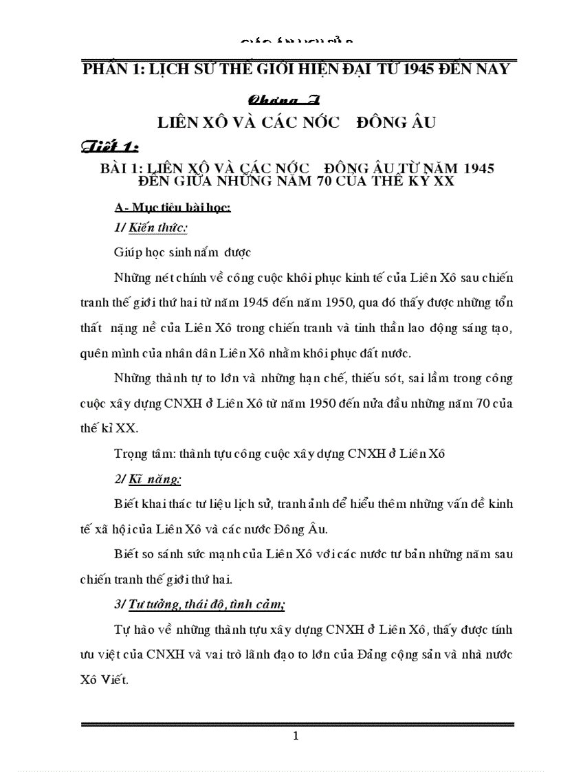 Giáo án Lịch Sử 9 cả năm 2009 2010 1