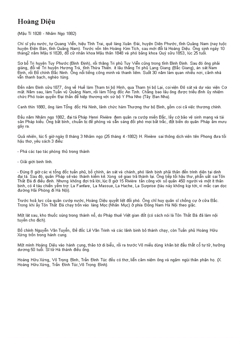 Tổng đốc hoàng diệu