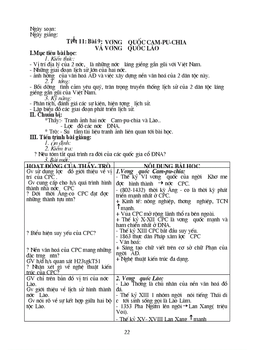 Sử 10 kì I Tiết 11 15