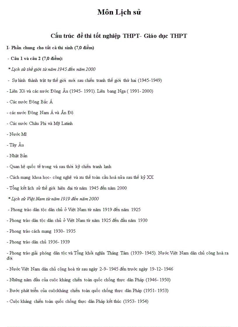 Cau truc de thi lich su 2011