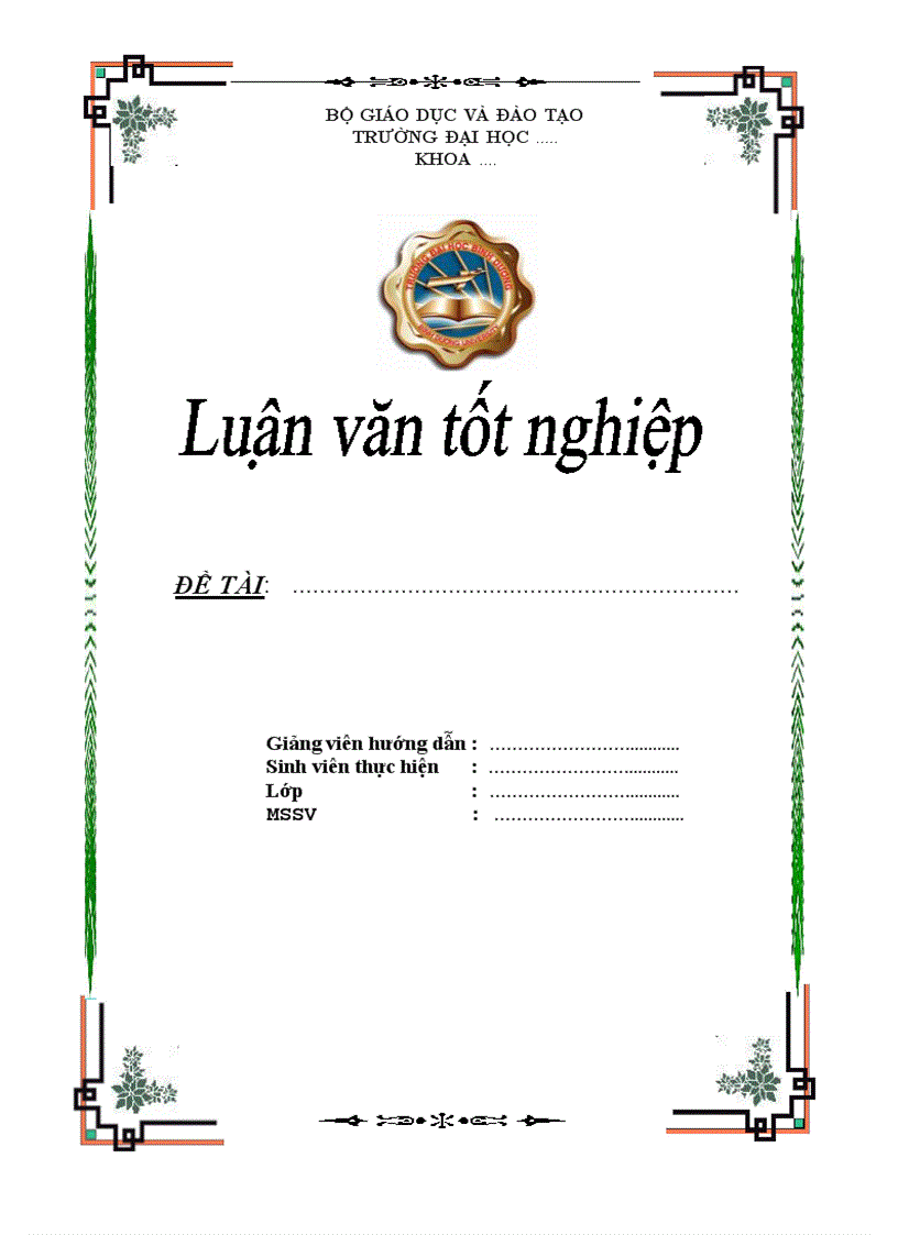 Mẫu bìa đẹp