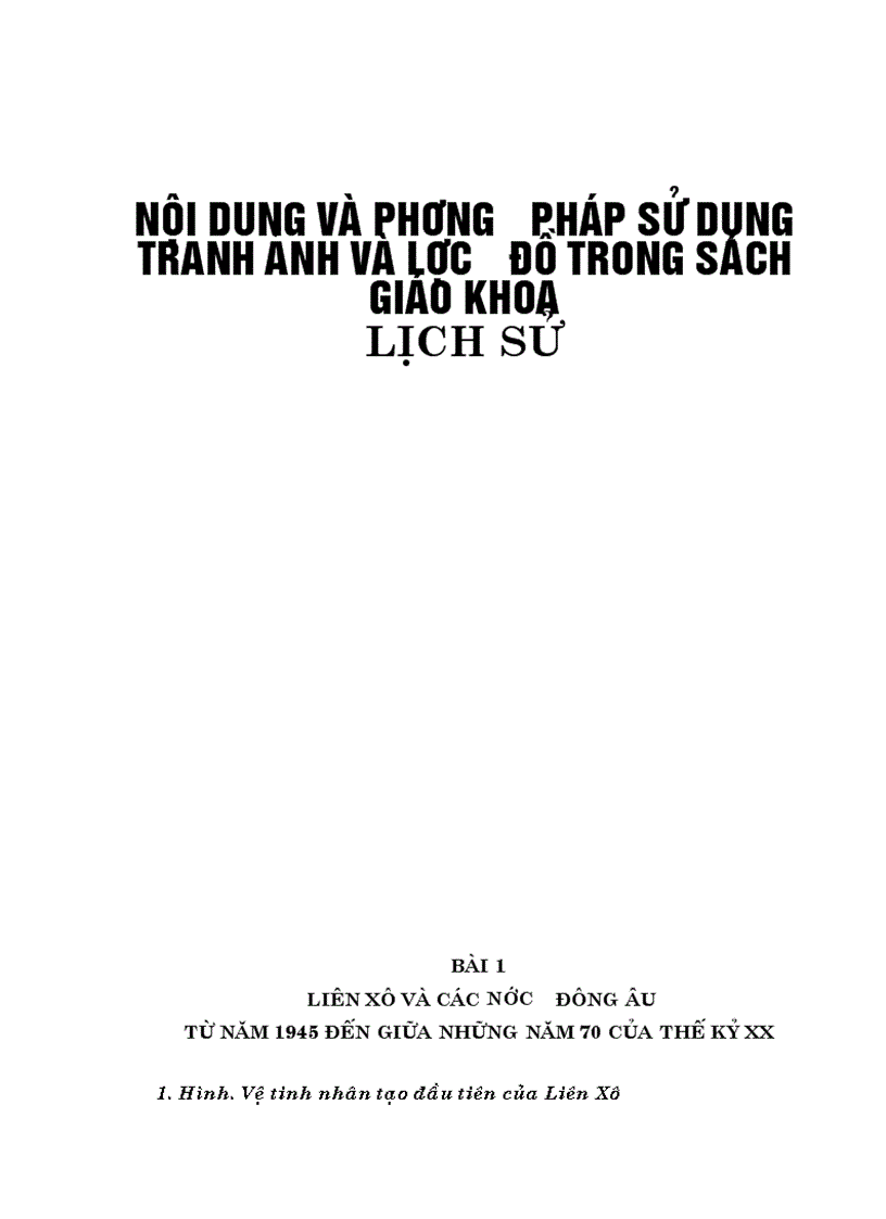 Sử dụng tranh ảnh vào GDLS